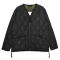 MILITARY W-ZIP V NECK DOWN JKT #BLACK [TAION-101ZML-1]
