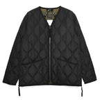 MILITARY W-ZIP V NECK DOWN JKT #BLACK [TAION-101ZML-1]
