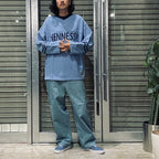 水洗牛仔六口袋工裝褲 #綠色 [SC2420-PN06]