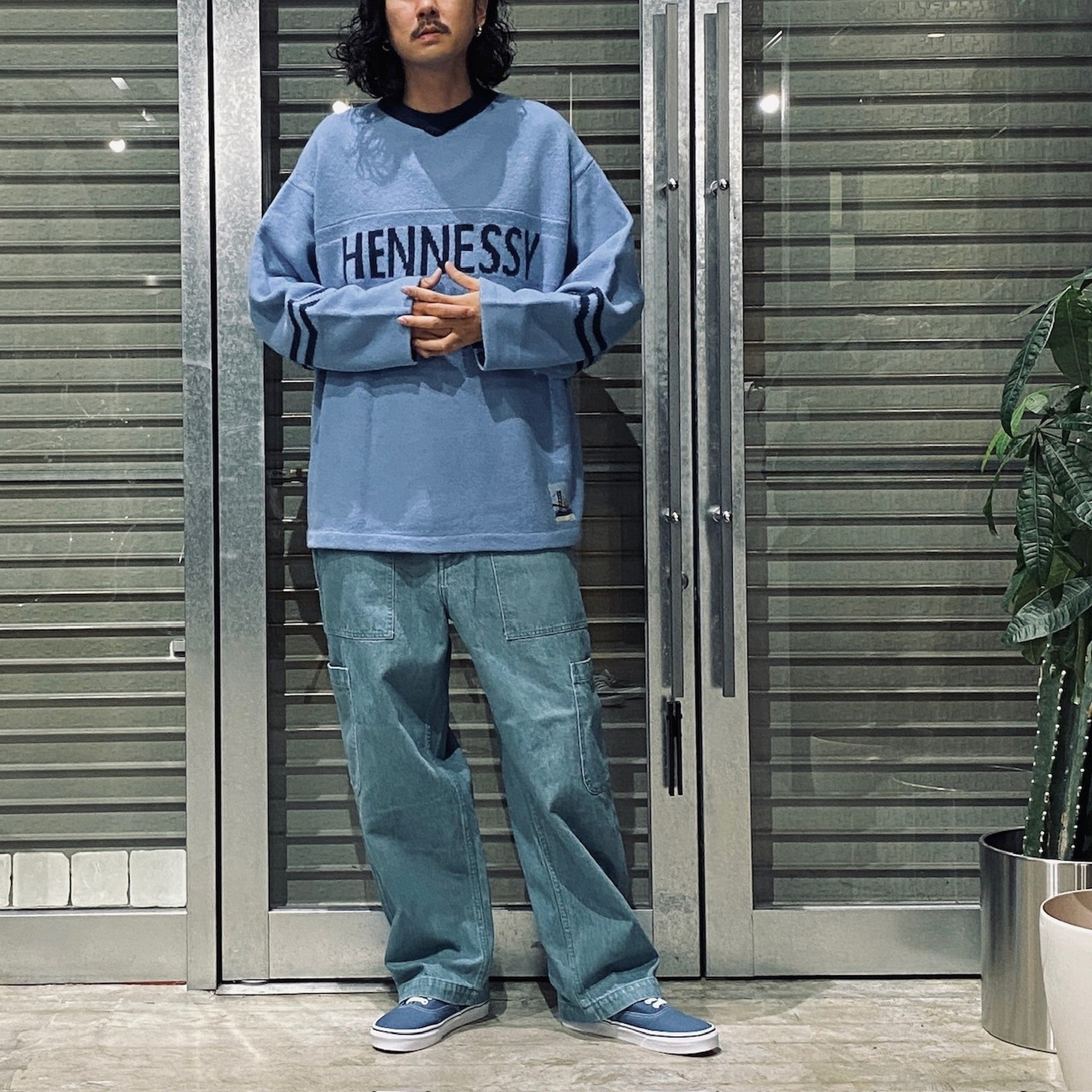 水洗牛仔六口袋工裝褲 #綠色 [SC2420-PN06]