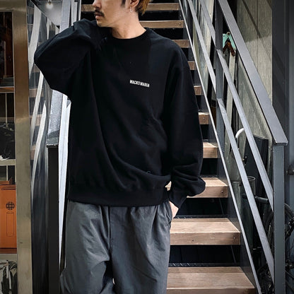 HEAVY WEIGHT CREW NECK SWEAT SHIRT #BLACK [25SSE-WMC-SS03]