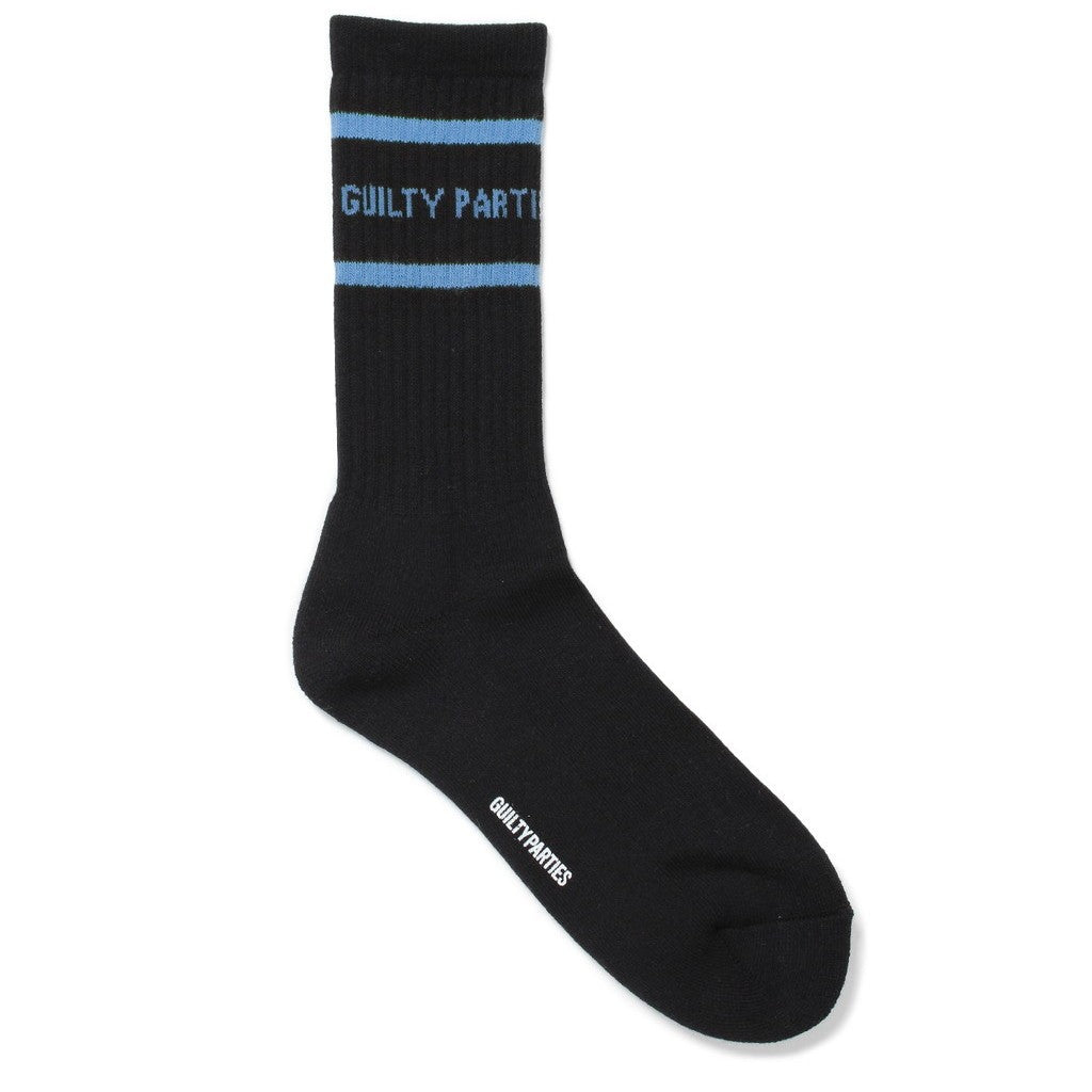 SKATER SOCKS (TYPE-2) #BLACK-L-BLUE [24FW-WMA-SO02]