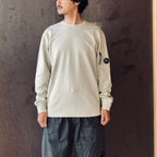 DIAGONAL RAISED FLEECE CREWNECK LENS SWEATSHIRT #SILVER BIRCH 120 [21CMSS713A-005086W-26FWP]