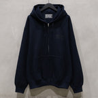 HEAVY WEIGHT FULL ZIP HOODED SWEAT SHIRT ( TYPE-2 ) #NAVY [24FW-WMC-SS02]