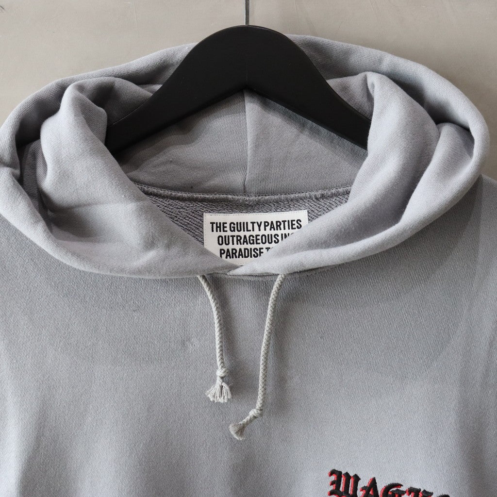 MIDDLE WEIGHT PULLOVER HOODED SWEAT SHIRT ( TYPE-2 ) #GRAY [24FW-WMC-SS06]