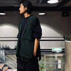 ROPE MESH LONG VEST #GREEN [FSU10241U0001]