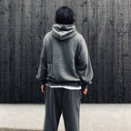 WASHED MIDDLE WEIGHT PULLOVER HOODED SWEAT SHIRT #GRAY [26FWE-WMC-SS02]