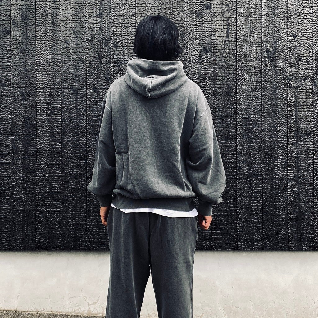 WASHED MIDDLE WEIGHT PULLOVER HOODED SWEAT SHIRT #GRAY [26FWE-WMC-SS02]