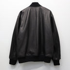 LEATHER VARSITY JACKET ( TYPE-2 ) #BLACK [26SSE-WMO-BL02]