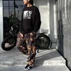 RIPSTOP BALLOON CARGO PANTS #ORANGE CAMO [SS24-B01]