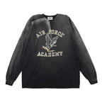 美國空軍鷹圖案長袖T卹（做舊款）#做舊黑色 [BW252-UAL]