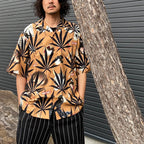 HIGHTIMES | S/S HAWAIIAN SHIRT -TYPE 2- #BROWN [HIGHTIMES-WM-HI06]
