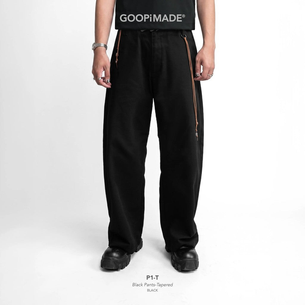 P1-T Black Pants-Tapered #Black [GOOPI-26SS-JUL-03]