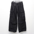 Slash Seam Twist Cargo Pants (PIGMENT DYED MOLESKIN) #BLACK [M-P2-PT13]