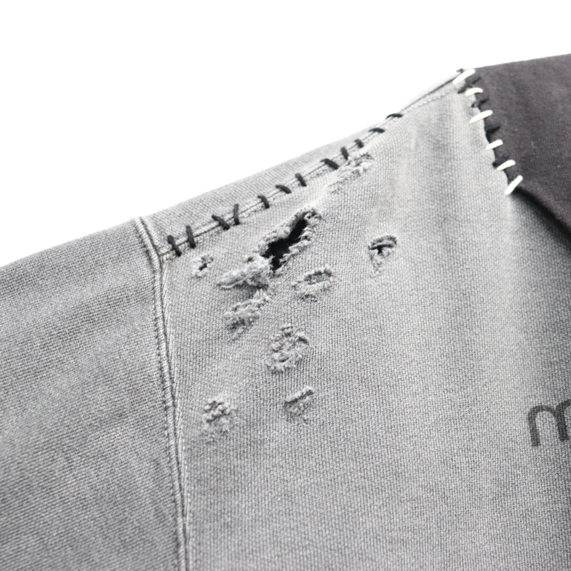 Bootleg Layered Crew Sweat (A MAN'S SHADOW) #AGED BLACK [M-P2-BG3]