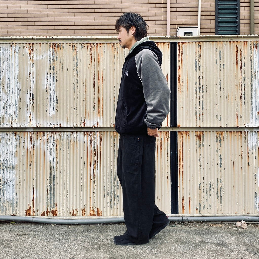 SUEDE BAGGY PANTS #Black [FW25-B12] - cocorozashi 三重県四日市市の