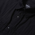 HIDDEN POCKET HALF SLEEVE SHIRTS CN #BLACK [HOD26-01-ST005]