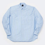 TECH REGULAR COLLAR SHIRT L/S STRIPE #SAX [BE-83026W]