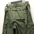 Slash Seam Twist Cargo Pants (PIGMENT DYED MOLESKIN) #OLIVE [M-P2-PT13]