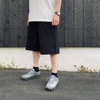 COMFORTABLE EASY SWEAT SHORTS #BLACK [HOD26-01-PT011]