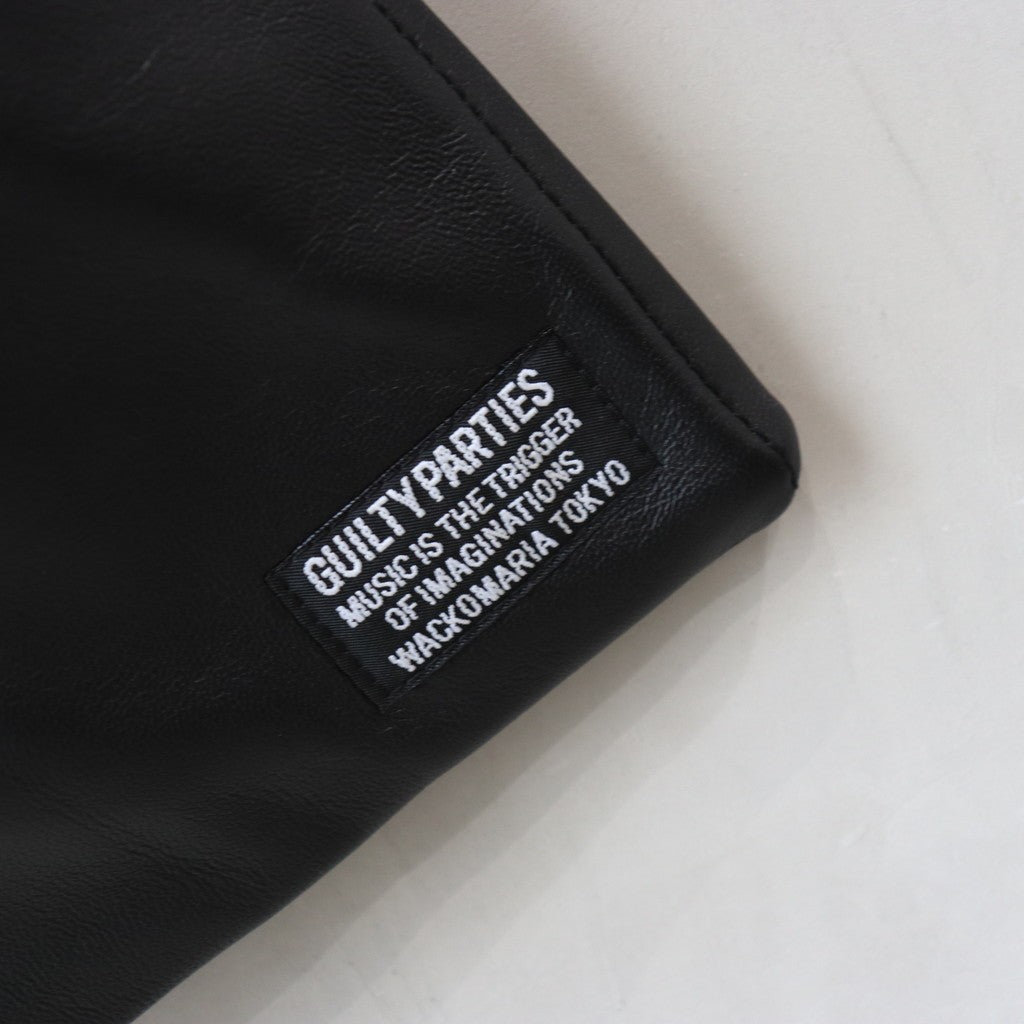 LEATHER SHOULDER POUCH #BLACK [25FWE-WMA-BG02]