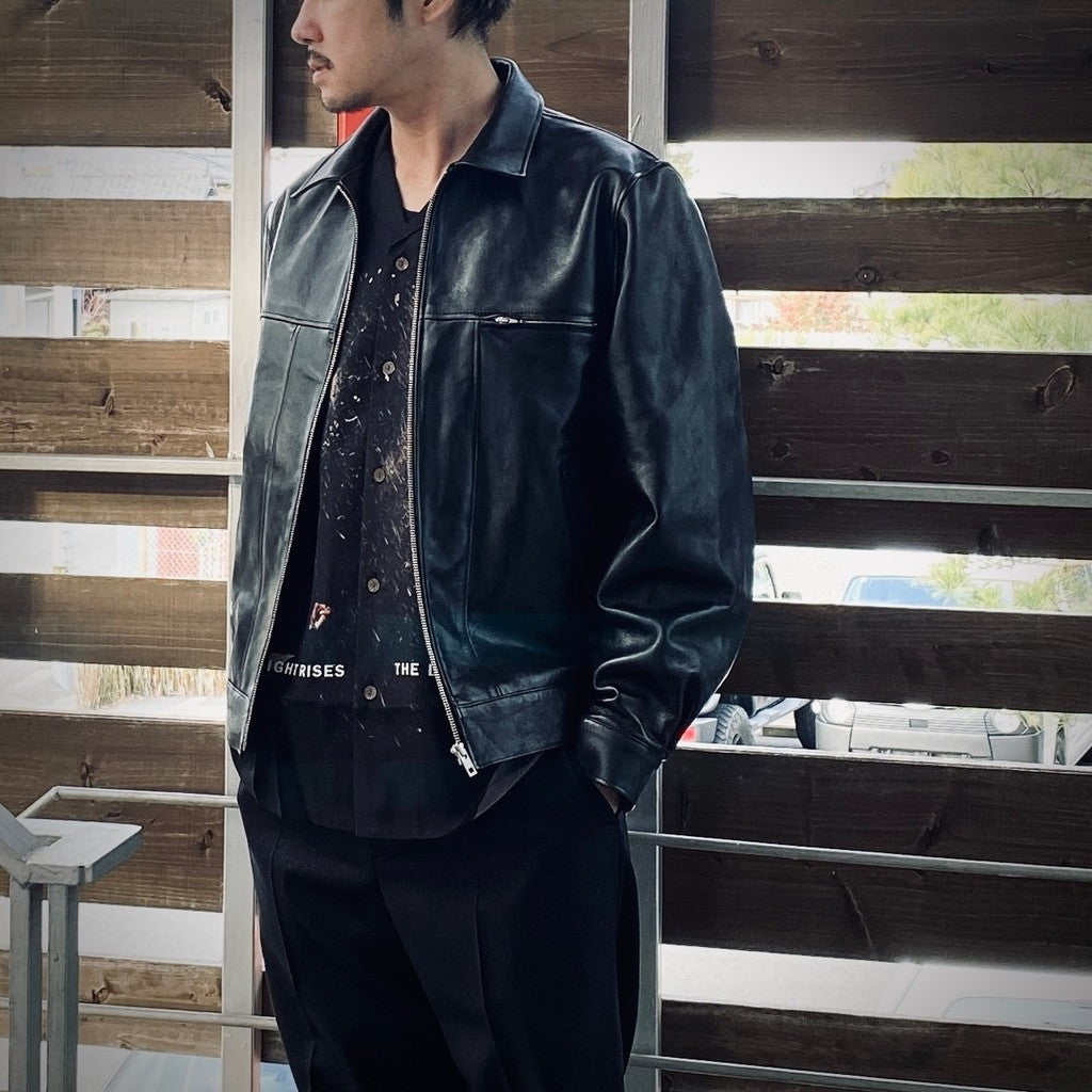 LEATHER JACKET #BLACK [25SS-WMO-BL01]