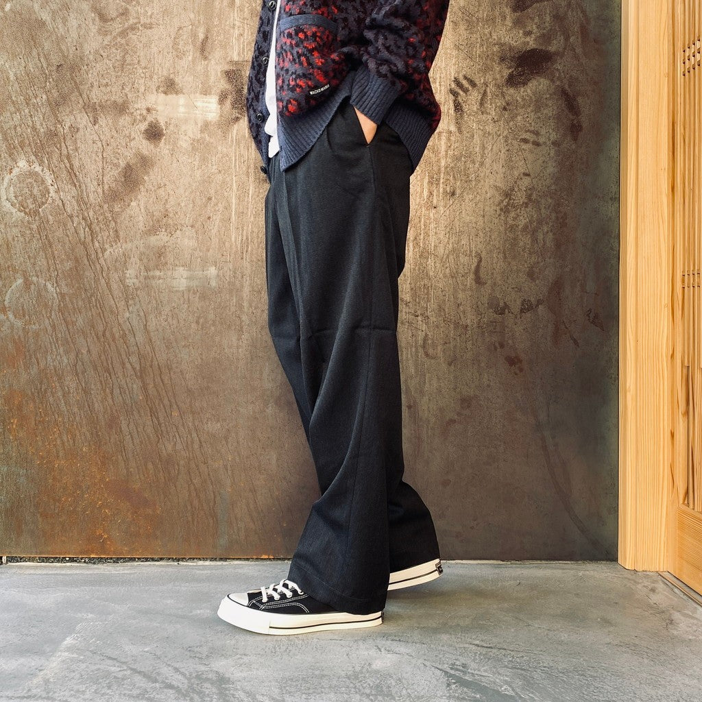 DOUBLE PLEATED CHINO TROUSERS ( TYPE-2 ) #CHARCOAL [25FW-WMP-PT02]