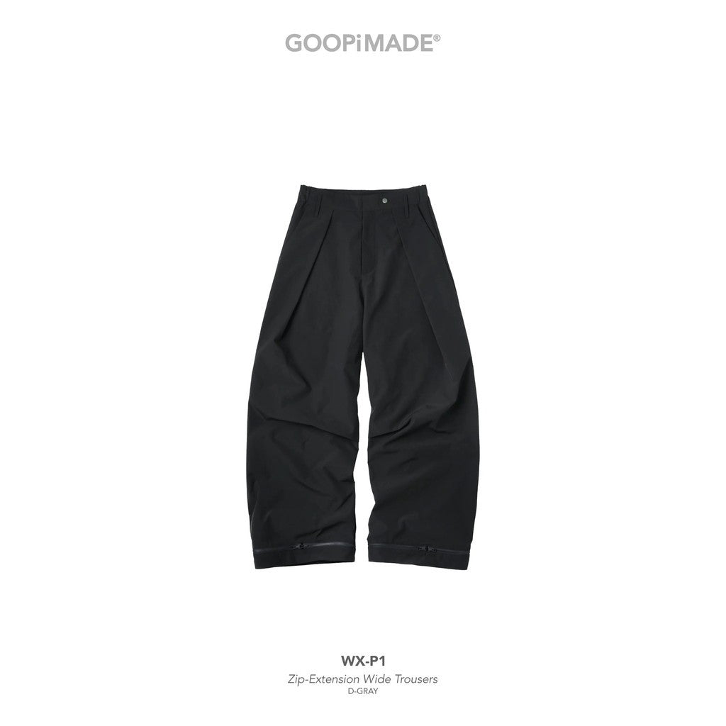 WX-P1 Zip-Extentsion Wide Trousers #D-Gray [GOOPI-26SS-MAY-01]