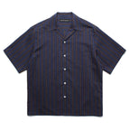 條紋開領襯衫 短袖（TYPE-2）#海軍藍 [25SS-WMS-OC04]