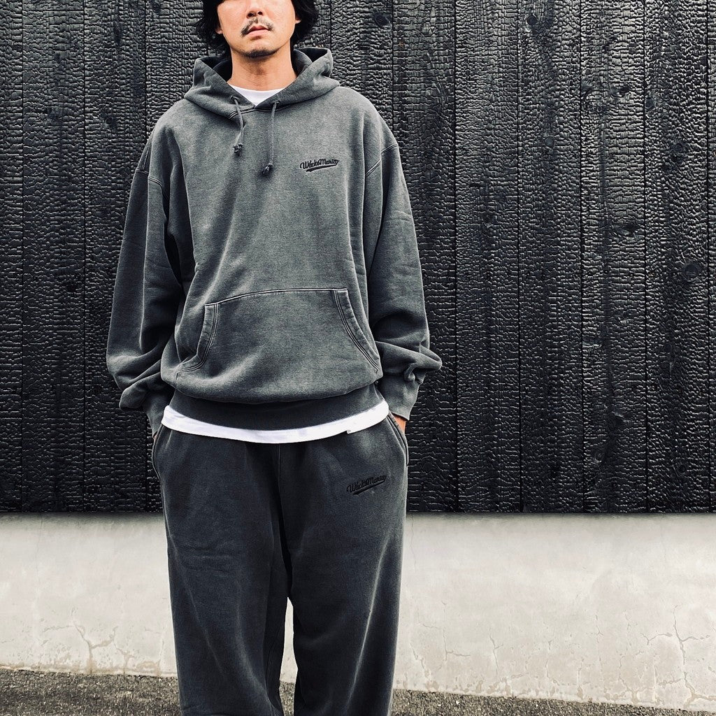 WASHED MIDDLE WEIGHT PULLOVER HOODED SWEAT SHIRT #GRAY [26FWE-WMC-SS02]