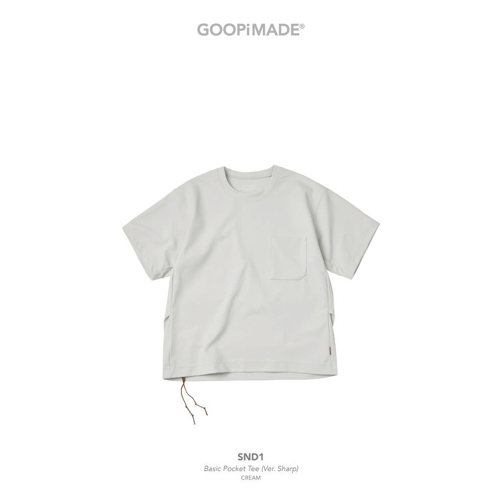 SND1 - Basic Pocket Tee (Ver. Sharp) #Cream [GOOPI-26SS-APR-01]