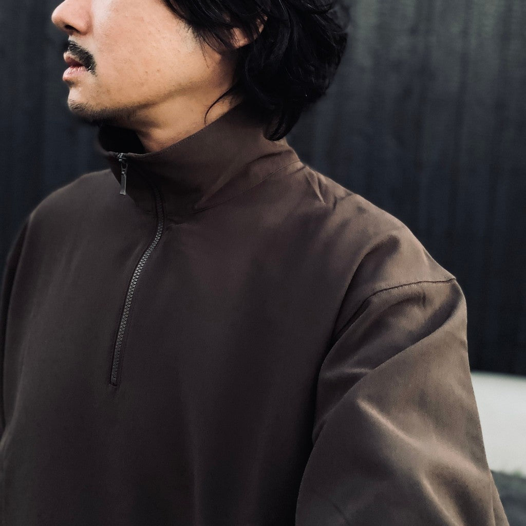 EVD1 Half Zip Polo Shirt #Brown [GOOPI-26AW-SEP-02]