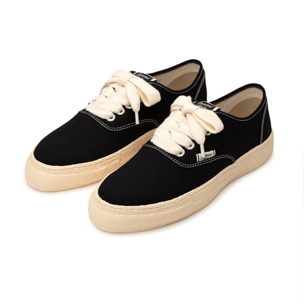 KIEFER / PAST Sole Canvas Low-Top Sneakers #BLACK [S14FW703]