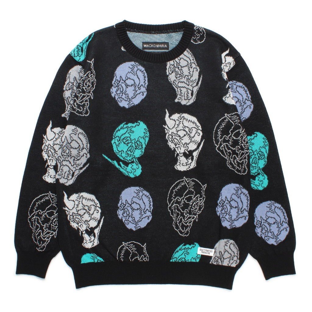 56 TATTOO STUDIO | JACQUARD SWEATER (TYPE-2) #BLACK [56TS-WM-KN02]