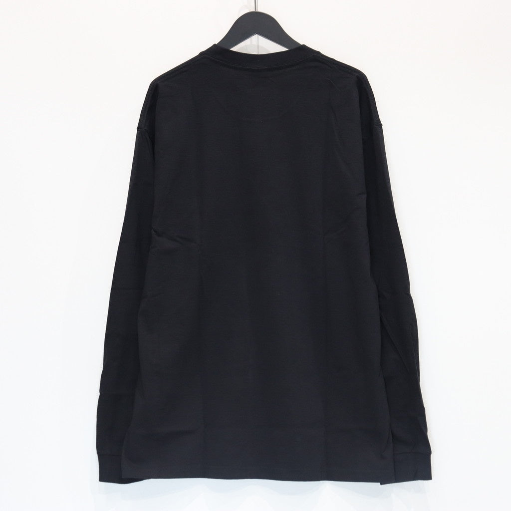 水洗重磅圓領長袖T卹 #黑色 [25FWE-WMT-LT01]