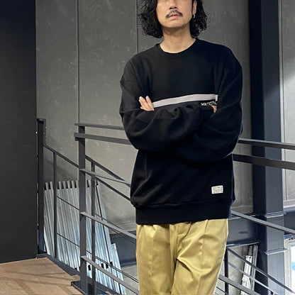 MIDDLE WEIGHT CREW NECK SWEAT SHIRT (TYPE-3) #BLACK [24FW-WMC-SS11]