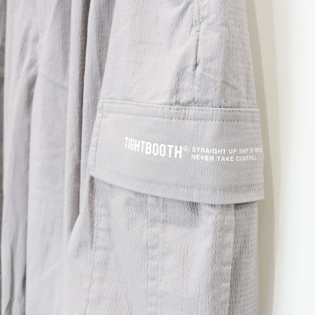 SEERSUCKER CARGO BALLOON PANTS #Grey [SU25-B06]