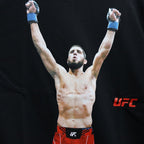 UFC | WASHED HEAVY WEIGHT CREW NECK T-SHIRT ( TYPE-1 ) #BLACK [UFC-WM-WT01]