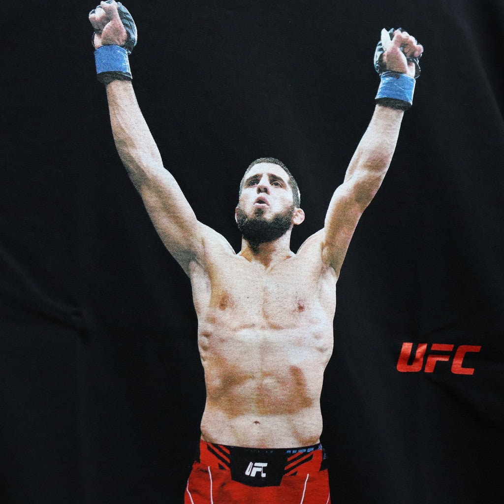 UFC | WASHED HEAVY WEIGHT CREW NECK T-SHIRT ( TYPE-1 ) #BLACK [UFC-WM-WT01]