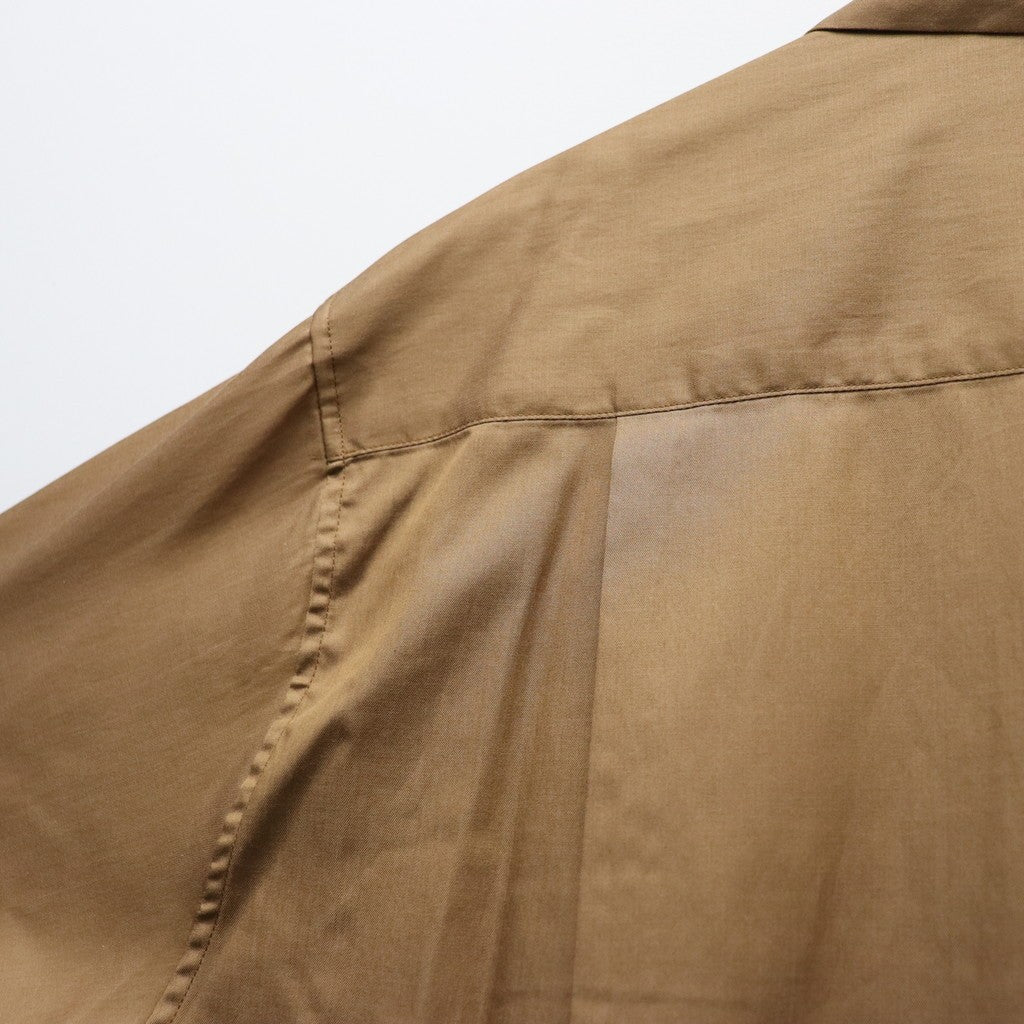 OPEN COLLAR SHIRT S/S ( TYPE-2 ) #BROWN [26SS-WMS-OC19]