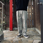 DOUBLE PLEATED CHINO TROUSERS #GRAY [25SS-WMP-PT13]