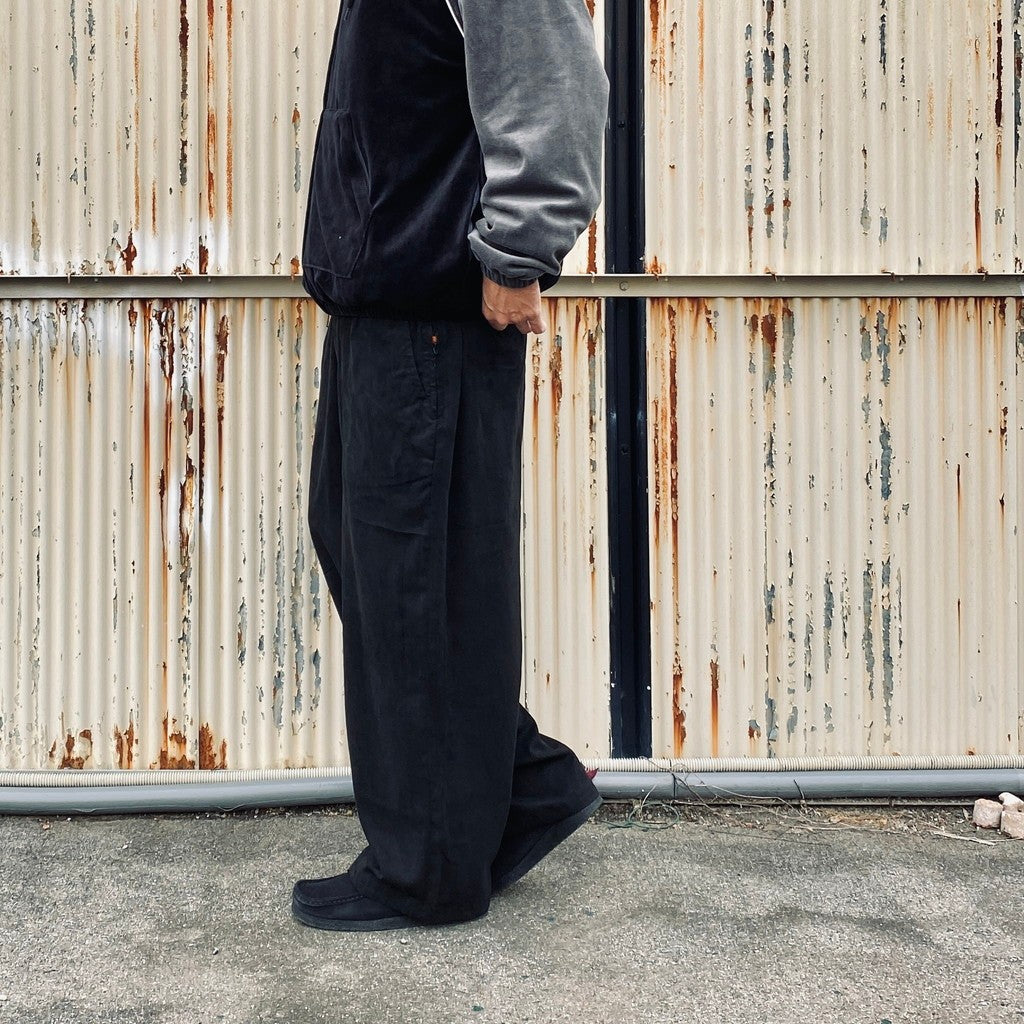 麂皮寬鬆褲 #黑色 [FW25-B12]