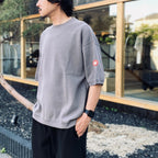 DBL KNIT SHORT SLEEVE CREW NECK #KHAKI [CES29CS23]