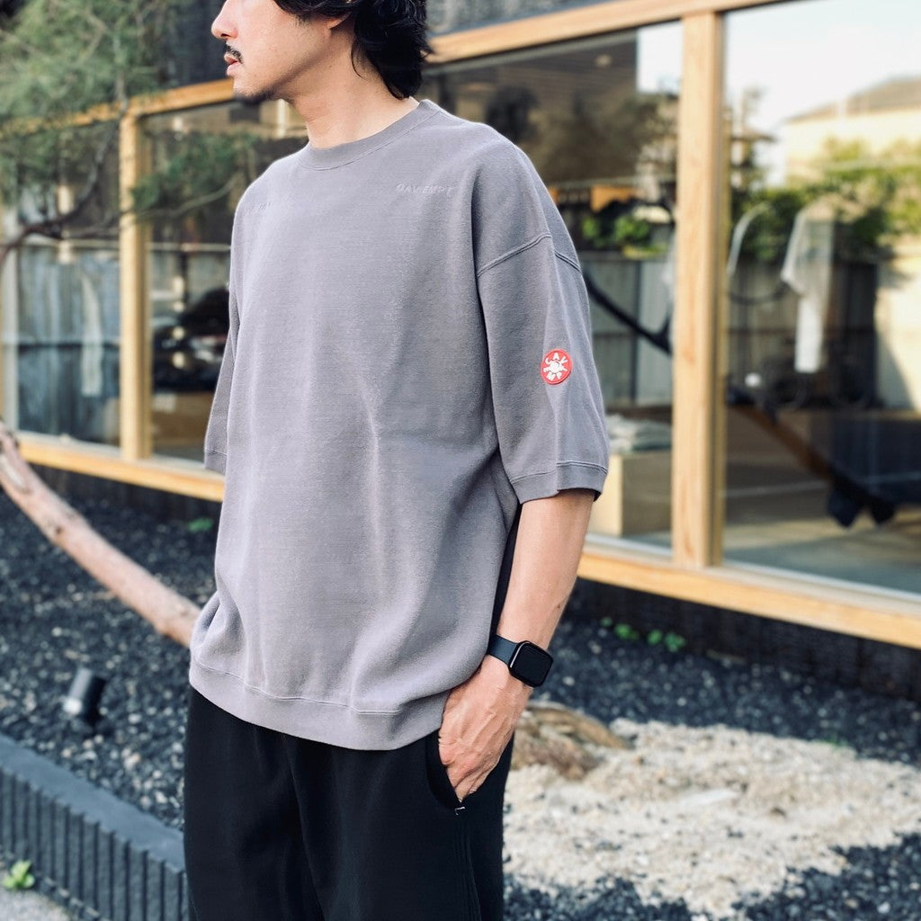DBL KNIT SHORT SLEEVE CREW NECK #KHAKI [CES29CS23]