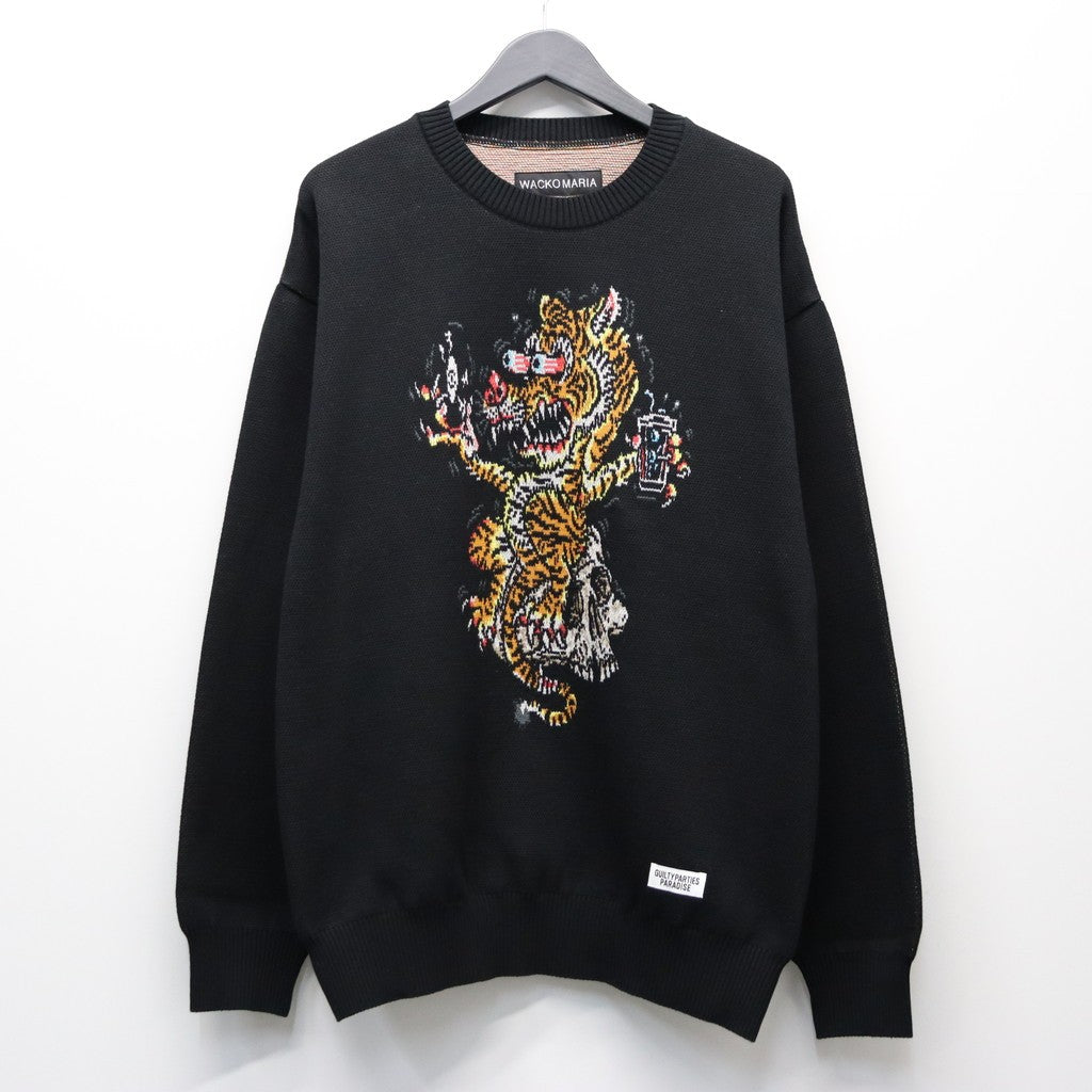 TIM LEHI | JACQUARD SWEATER #BLACK [26SS-WMK-KN07] - cocorozashi