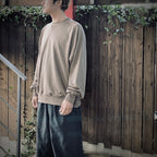 TECH SWEAT CREW FREEDOM SLEEVE #BEIGE [BE-50025]