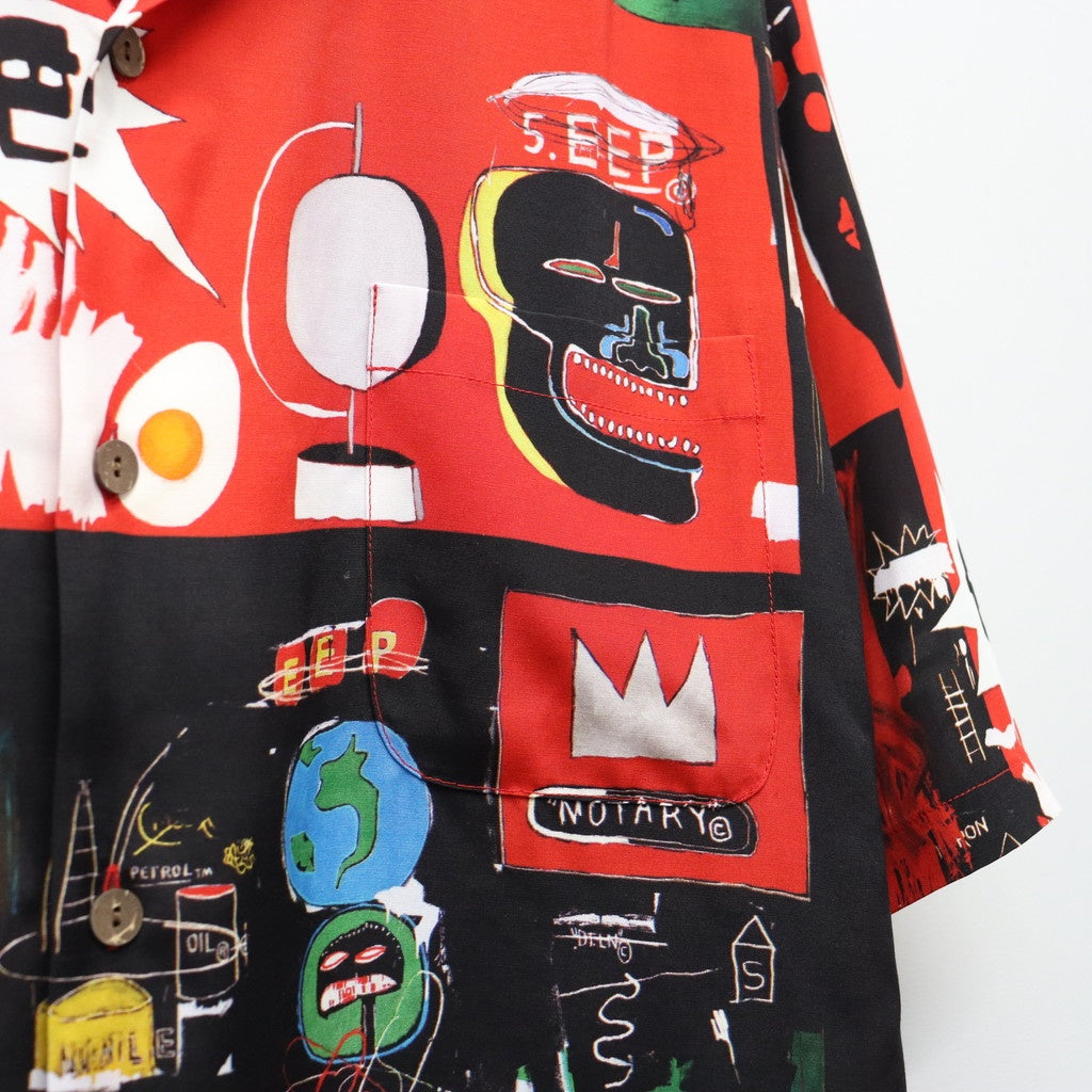 JEAN-MICHEL BASQUIAT | S/S HAWAIIAN SHIRT ( TYPE-2 ) #ONE [BASQUIAT-WM-HI26]