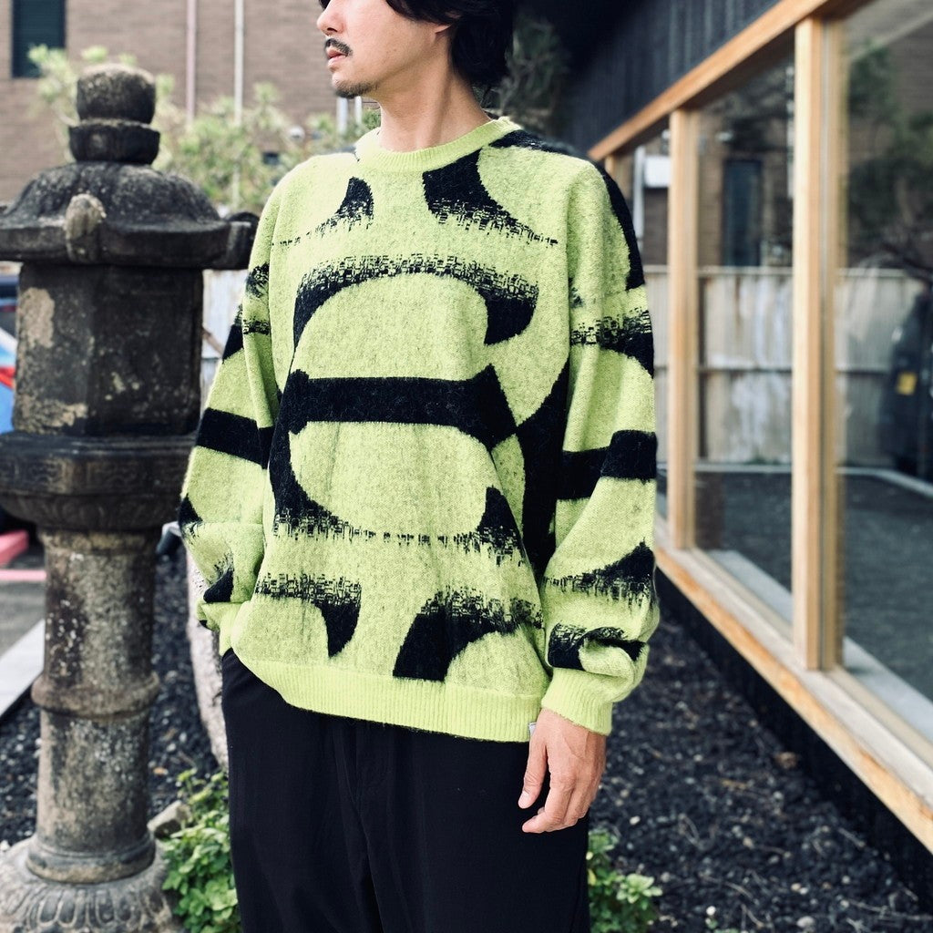 PATTERN MOHAIR KNIT #Green [26FW_KN01]