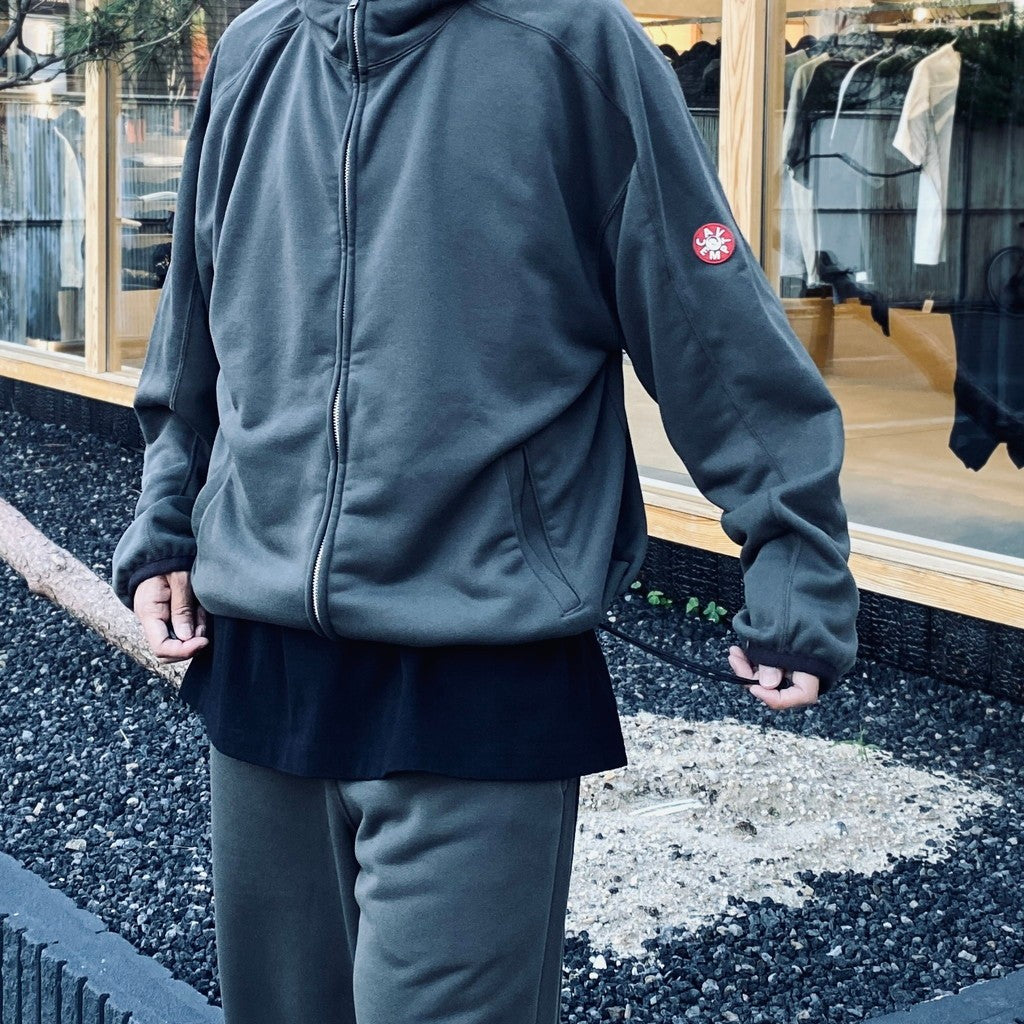 PE JERSEY ZIP HOODY #CHARCOAL [CES29CS20]