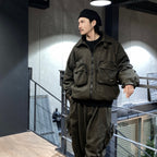 TWEED PUFFY JKT #OLIVE [FW23-JK03]